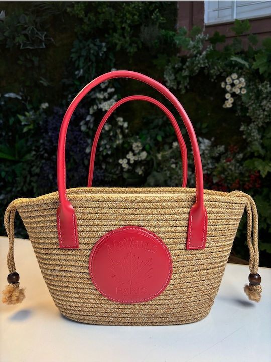 Geantă De Plajă Roșie Din Wicker