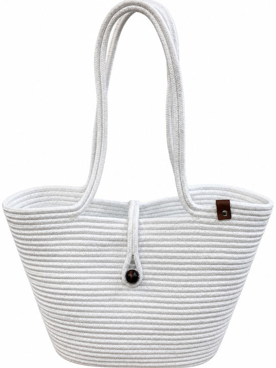 Geantă De Plajă Din Wicker Albă