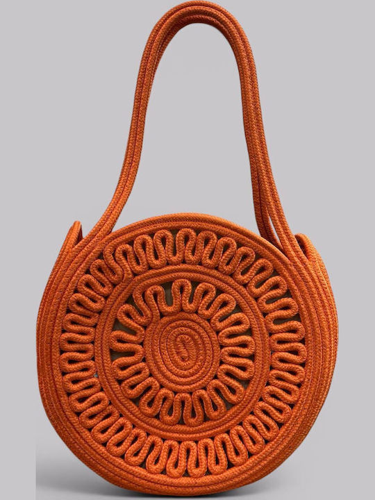 Wicker Beach Bag Orange