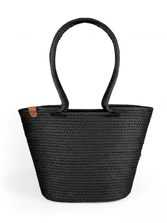 Geantă De Plajă Din Wicker Neagră