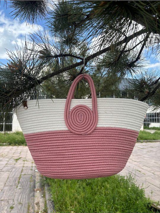 Korbweide Strandtasche Rosa