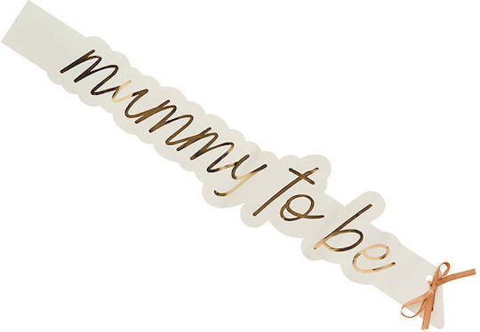 Лента "Mummy To Be" Бяла Златни Букви A Little Dream