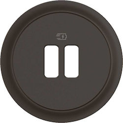 Πλακίδιο Celiane Πρίζα 2usb Μαύρο