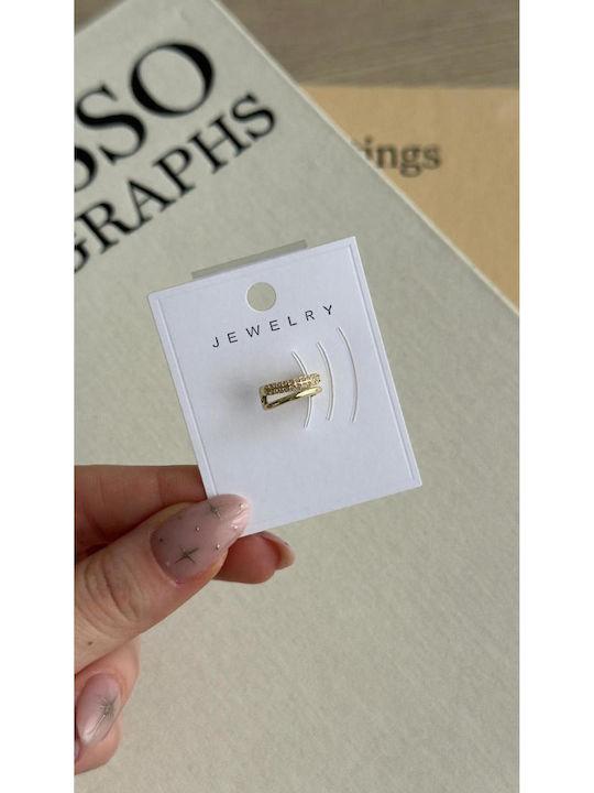 Single Cuff Earring Made of Gold Plated Steel w...