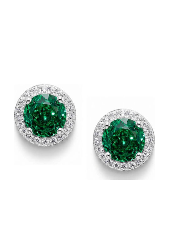 Green Gold Plated Silver Rosette Earrings Green Gold Plated Silver Rosette Earrings