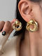 Gold Plated Earrings with Stones