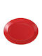 Porland Seasons Shallow Oval Serving Plate Made of Porcelain Red 31cm