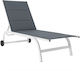 Outsunny Beach Lounger Armchair Aluminium Grey 57x57cm