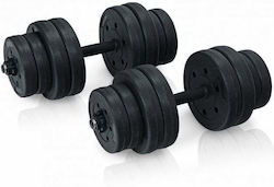 Costway Hantelset mit Stange Gesamtgewicht 30kg Einstellbar