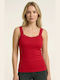 Red Women's Tank Top with Spaghetti Strap