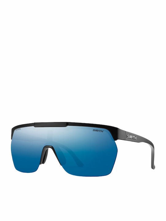 Smith Unisex Sunglasses with Black Frame and Black Polarized Mirror Lens