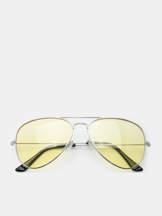 Luigi Men's Sunglasses With Yellow Metallic Frame And Yellow Lens 4878423