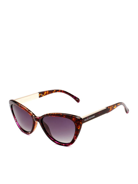 Prive Revaux Unisex Sunglasses With Brown Frame And Purple Lens