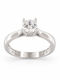 Ios Women's Ring with Zircon from 9K White Gold