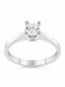 Ios Women's Ring with Zircon from 9K White Gold