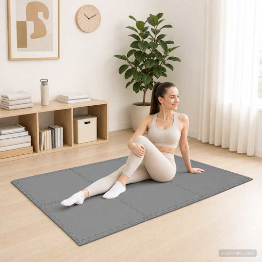 vidaXL Gym Puzzle Mats Grey 60x60cm 40 Pieces