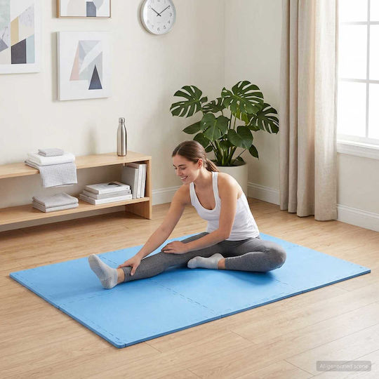 vidaXL Спортни Пъзел Подове Сини 60x60cm 24бр