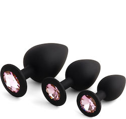Anal Plug Set Schwarz 3 Stück