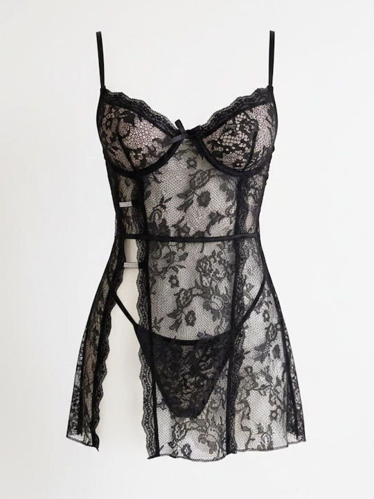 Enpapa Bright Lace Details Black