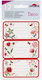 Global Gift Romantic Floral Notebook Labels 7x4cm 12 Pieces