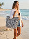 Fabric Multicolour Beach Bag