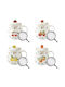 Easylife Fancy Fruit Mug Made of Porcelain With Lid in Various Orange Designs 450ml (Various Designs)