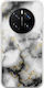 Husă Agate Stone Negru Alb Honor Magic7 Pro TPU Flexibil Transparent Silicon
