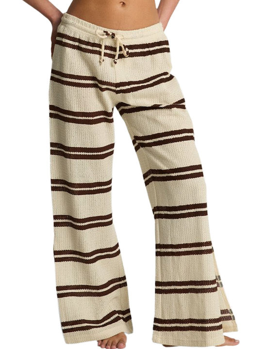 Hot Women's Fabric Trousers Beige