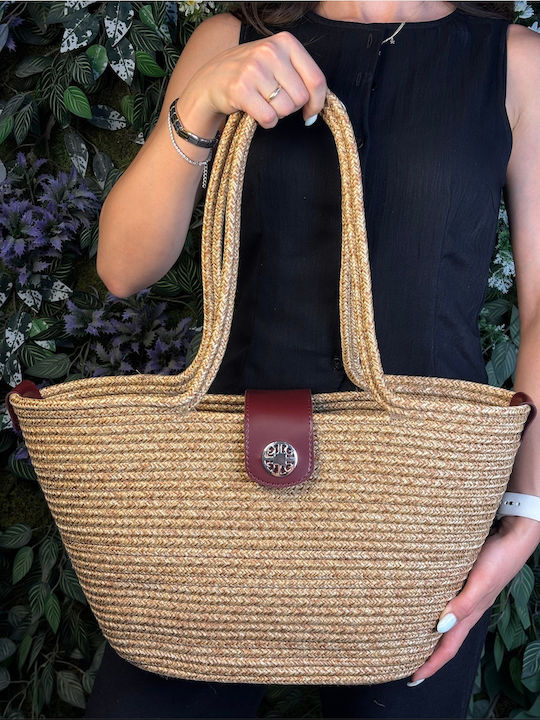 Mehrfarbige Korbweide Strandtasche