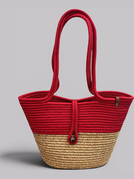 Geantă De Plajă Din Wicker Multicoloră