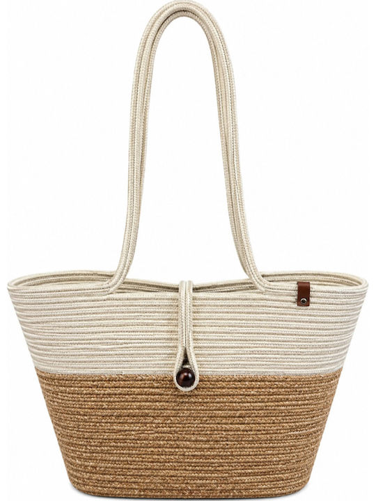 Wicker Beach Bag Multicolour