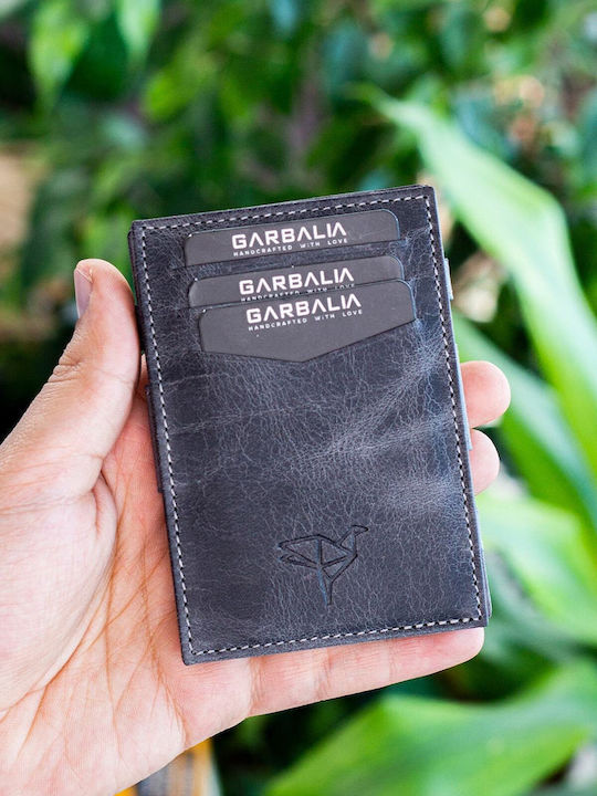 Кожен Мъжки Портфейл за Карти с RFID Сив