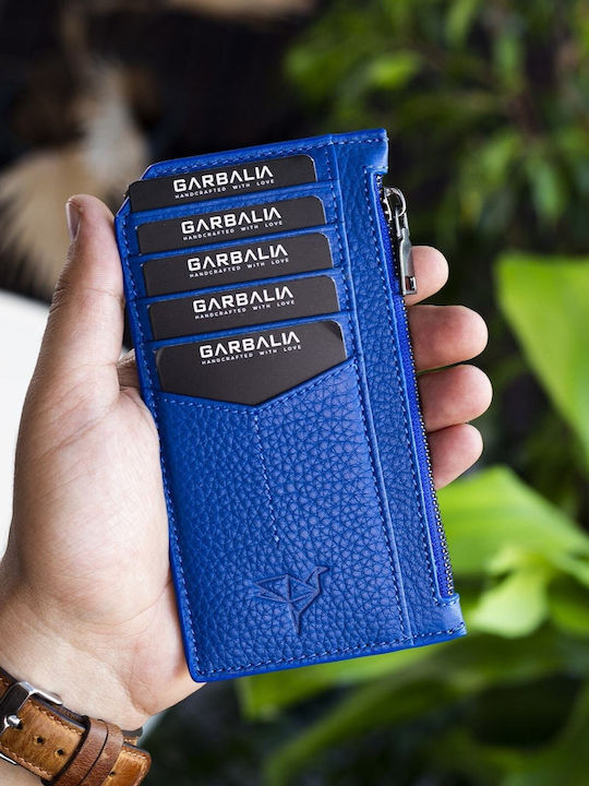Leather Men's Wallet Blue