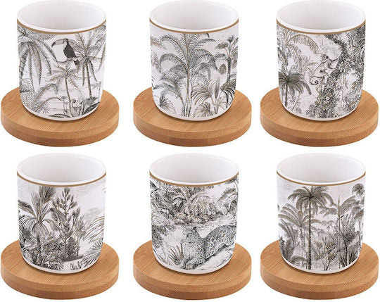 Easylife Retro Jungle Φλιτζάνι Καφέ από Πορσελάνη 70ml