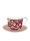 Easylife Magie D'orient Burgundy Tea Cup Made Of Porcelain 400ml