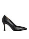 Leder Pumps mit Hohem Absatz Schwarz 20262-MAUVRO