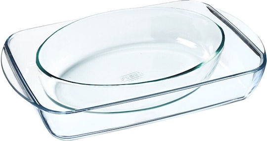 Pyrex Rechteckiges Hitzebeständiges Kochgeschirr Glas 2700ml 2 Stück