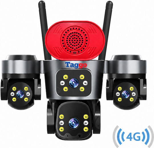 Taggo PRO-Q70 IP Cameră de Supraveghere 4G 15MP Impermeabilă cu Comunicare Bidirecțională și Obiectiv de 1.6mm
