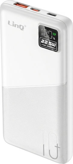 LinQ Power Bank 10000mAh 22.5W with USB-A Port and USB-C Port White