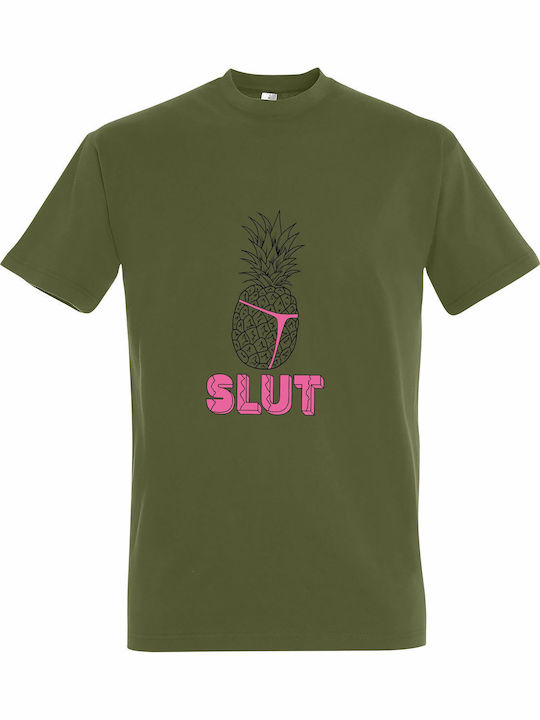 T-shirt Unsiex " Pineapple Slut Funny Summer Fu...