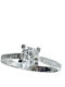 Kontopoulos Single Stone Ring In 9K White Gold With Zircon