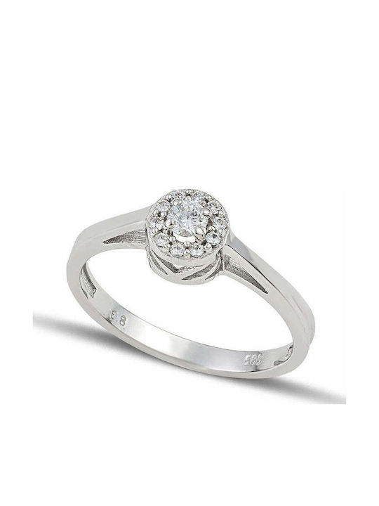 Themelidis Jewels Μονόπετρο Ροζέτα από Λευκόχρυ...