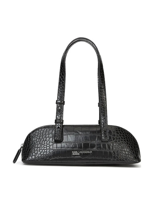 Karl Lagerfeld Logo Damenhandtasche Croco aus Kunstleder