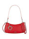 Leder Damen Schultertasche Rote