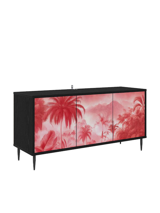 Aachen TV Stand Black Oak 102x33x51cm