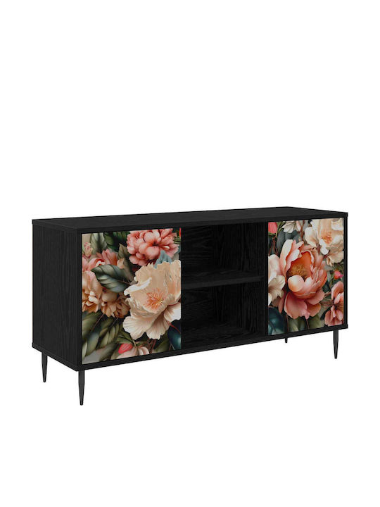 TV-Ständer Borne Schwarz Eiche M102xT33xH51cm