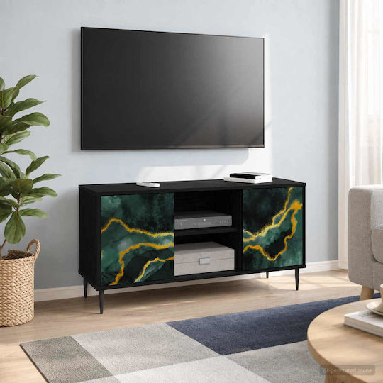 TV-Ständer Wijhe Schwarz Spanplatte M102xP33xH51cm