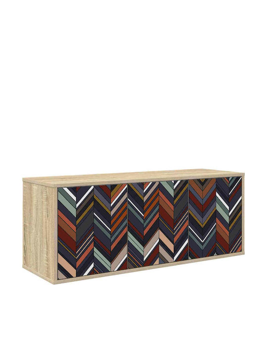 vidaXL TV-Ständer Ommen Eiche M102xP33xH40cm