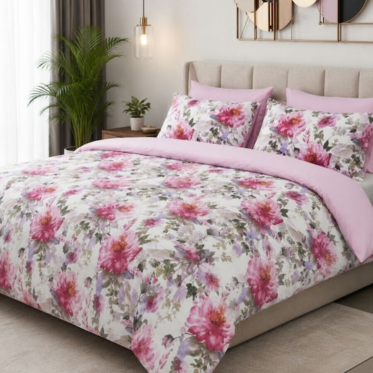 Pucioasa Duvet Cover Set 200x230cm Double With 2 Pillowcases & 1 Bed Sheet Light Blue