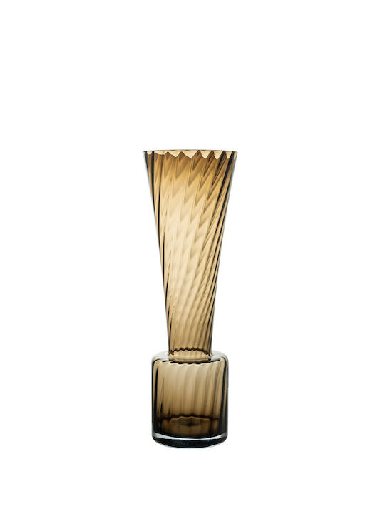Zen Collection Decorative Brown Glass Vase 13x1...